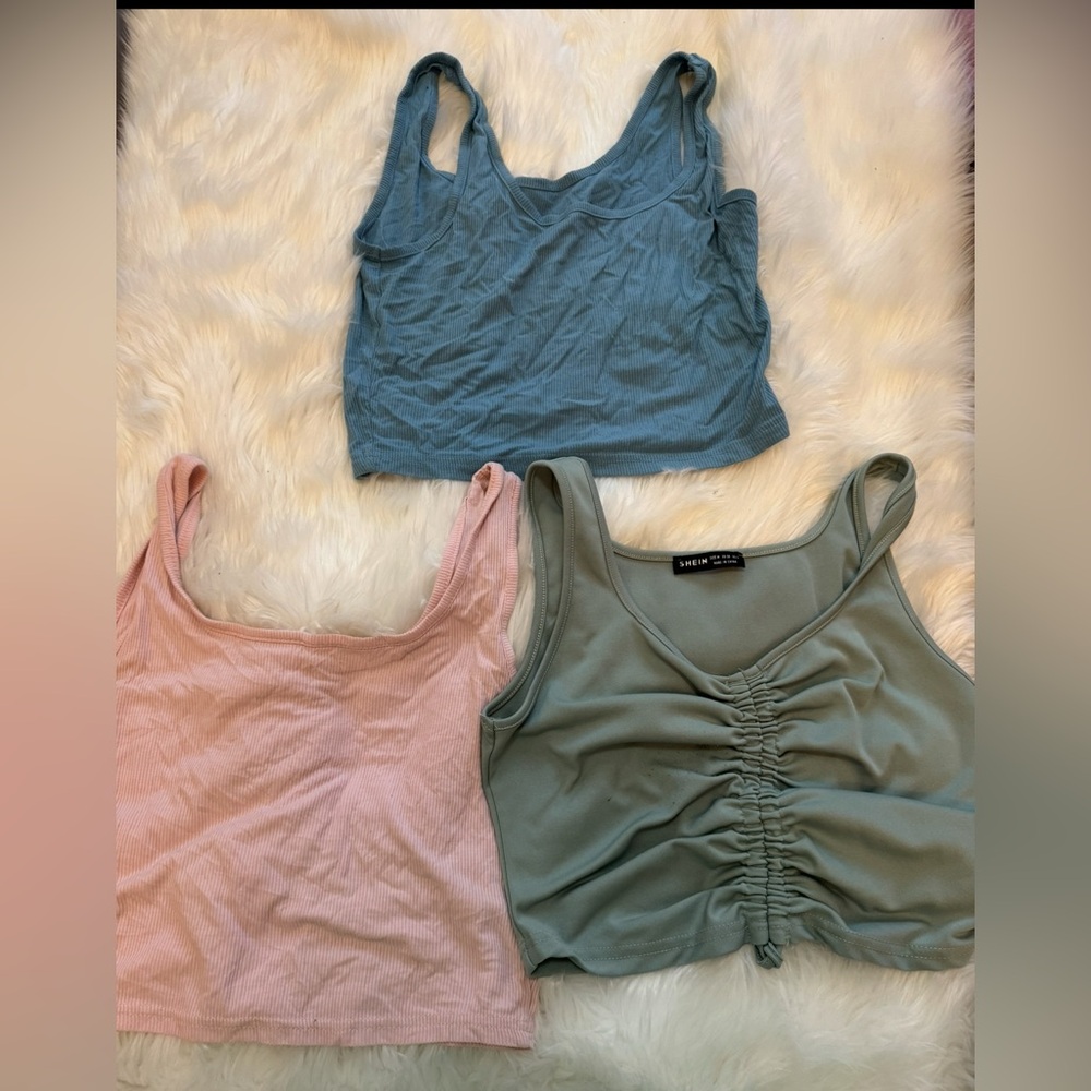 Three SHEIN cropped shirts 🛍